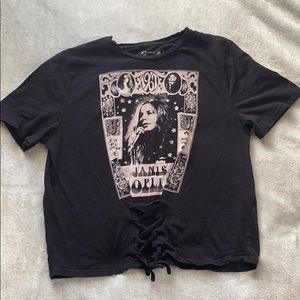 Janis Joplin graphic corset tee